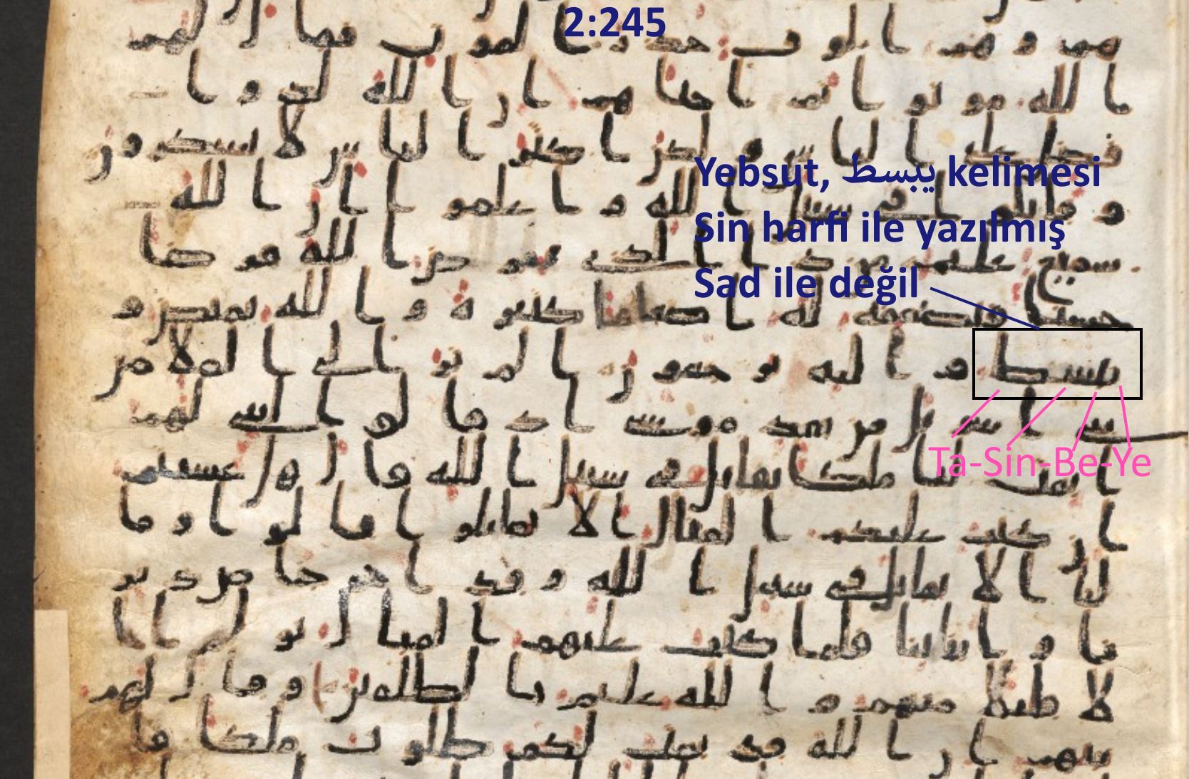 2 245 yebsut kelimesi sin harfi ile yazilmis Berlin, Staatsbibliothek Wetzstein II